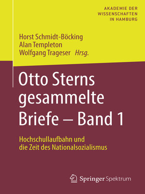 cover image of Otto Sterns gesammelte Briefe – Band 1